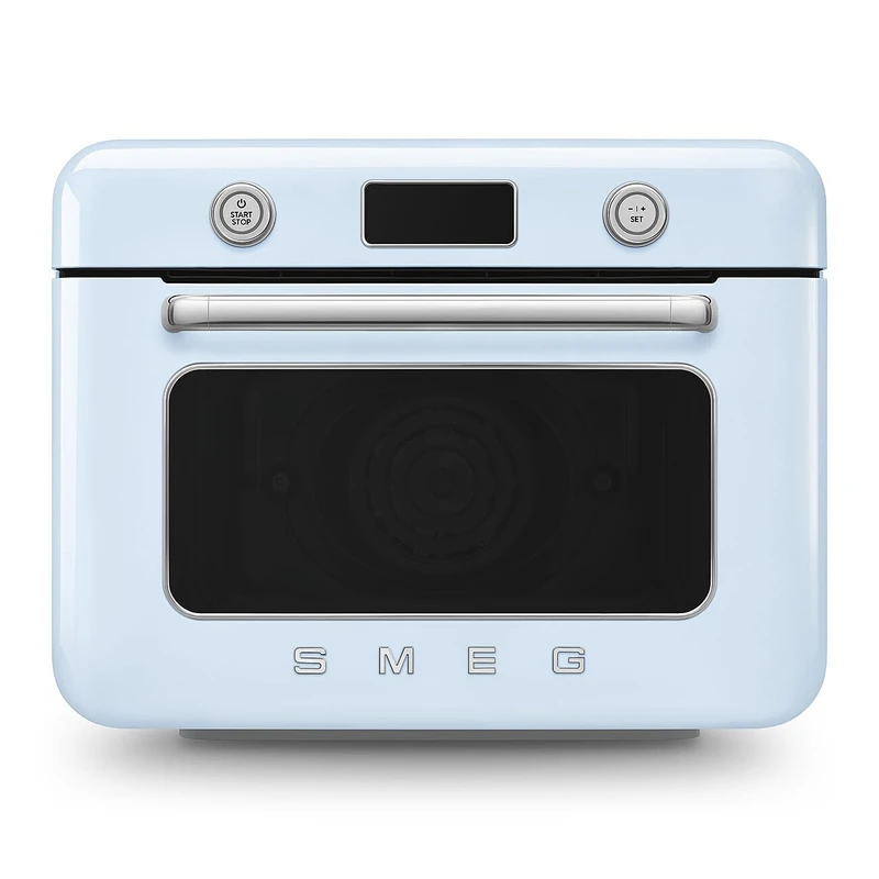 Smeg, COF01PBEU Mini Combination Oven, 10 Cooking Functions, 33 Automatic Recipes, Removable Tank, Steaming, Descaling Function, Power 1800W, Azure Blue - Image 1