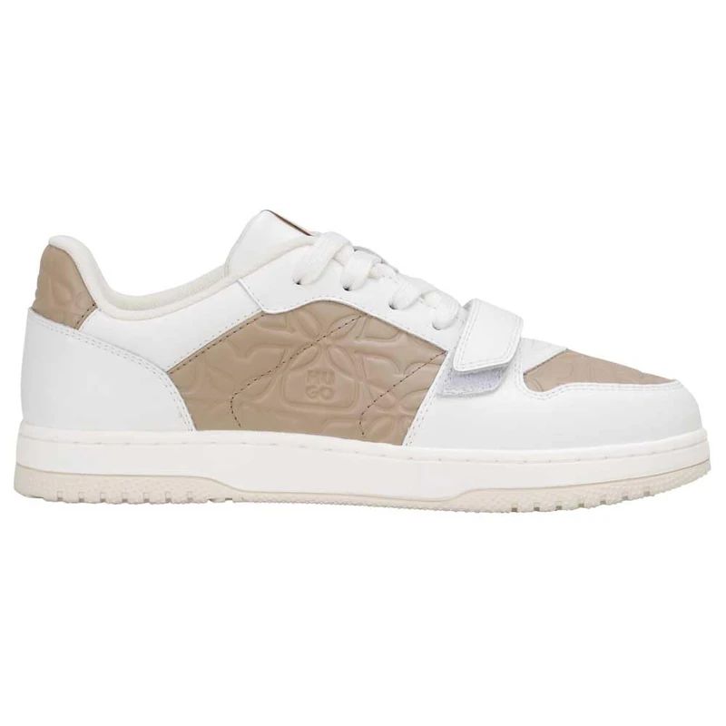 HUGO Women's Hadrian Tenn Bplem Trainers, Open Brown, 6 UK