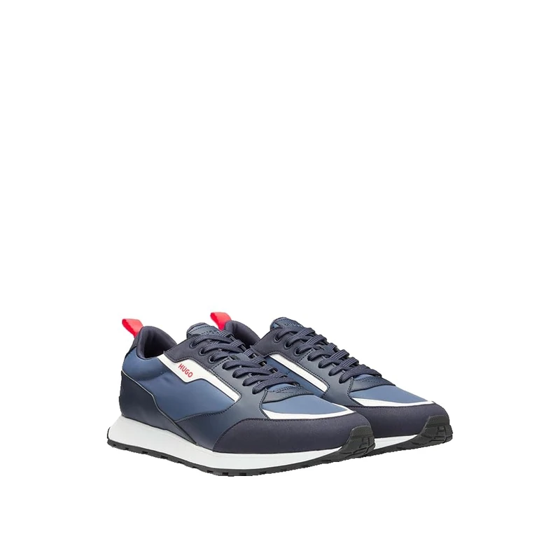 HUGO Men's Icelin Runn Pumf N Trainers, Open Blue, 9 UK