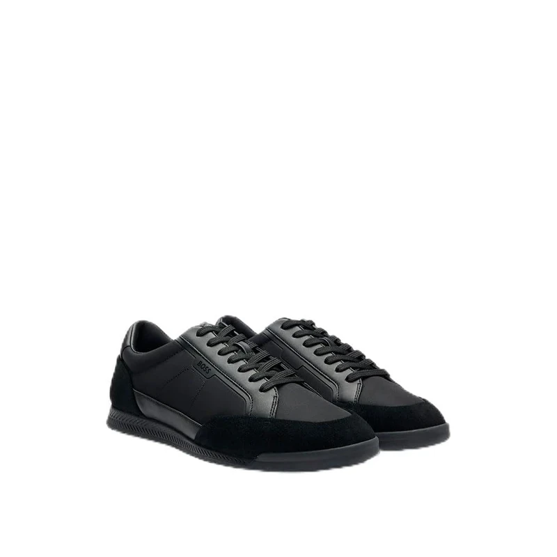 BOSS Men's Nitan Txsd Low-Profile Trainers, Black, 8 UK