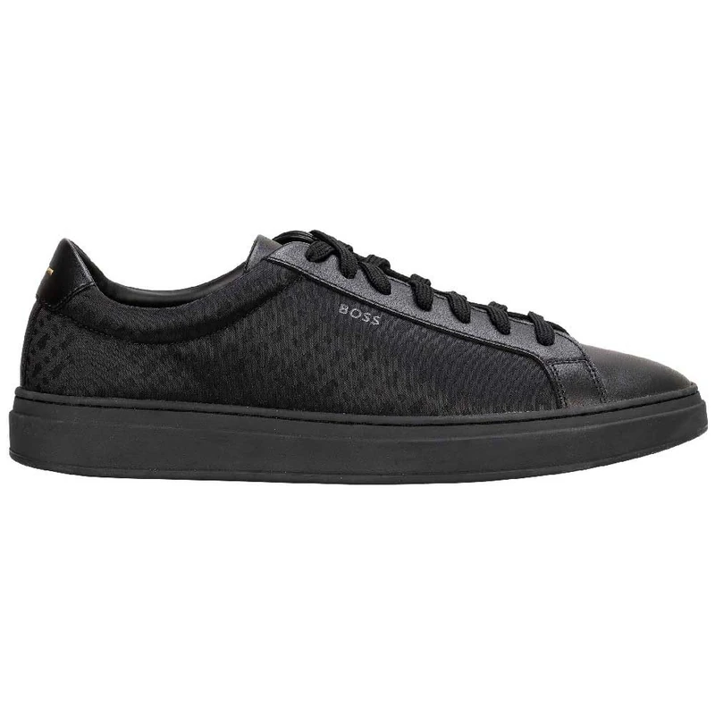 BOSS Men's Kieran Tenn Nymn Tennis Trainers - Black, 8 UK