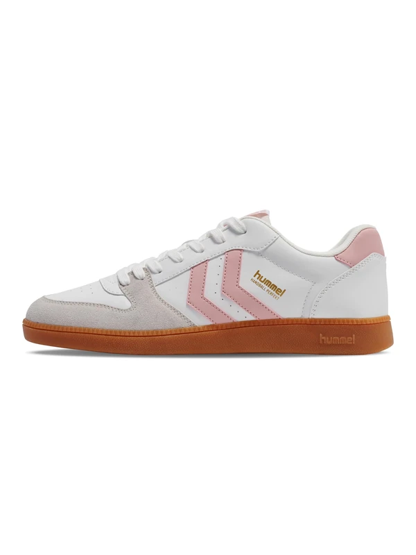 hummel Shoelaces Sneaker Handball Perfect Adult, White Pink, 12.5 UK