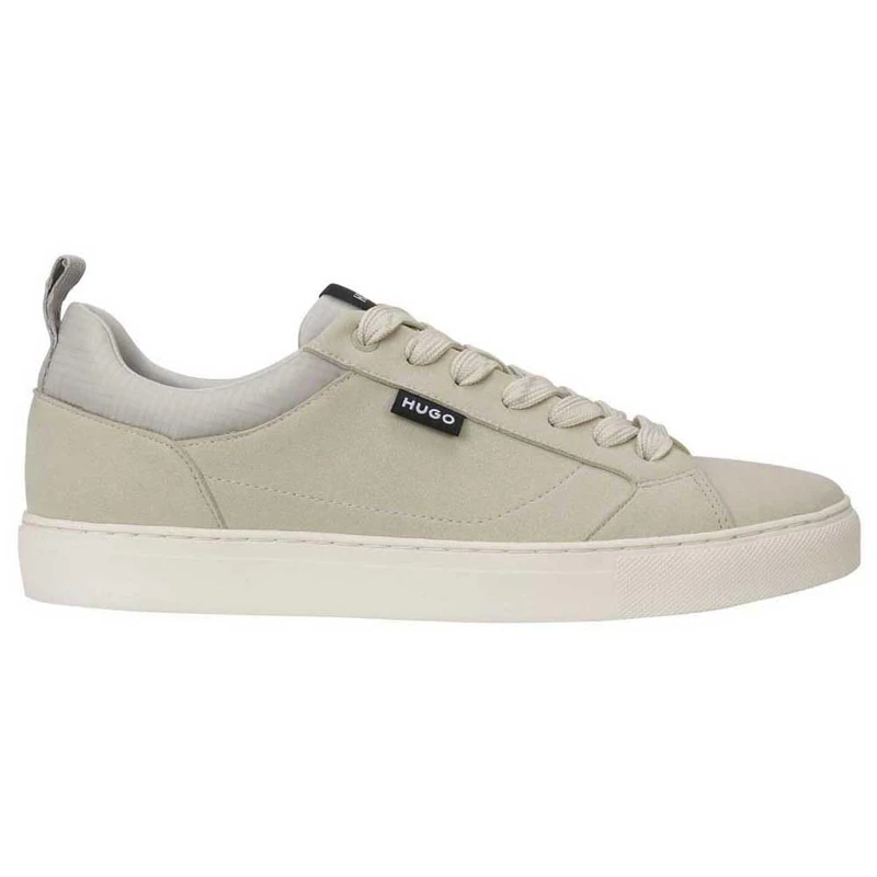 HUGO Men's Morrie Tenn Mfny Tennis Trainers, Light Beige, 9 UK