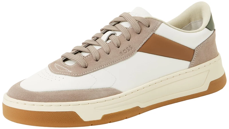 BOSS Men's Baltimore Tenn Sdltb Tennis Trainers, Medium Beige, 9 UK