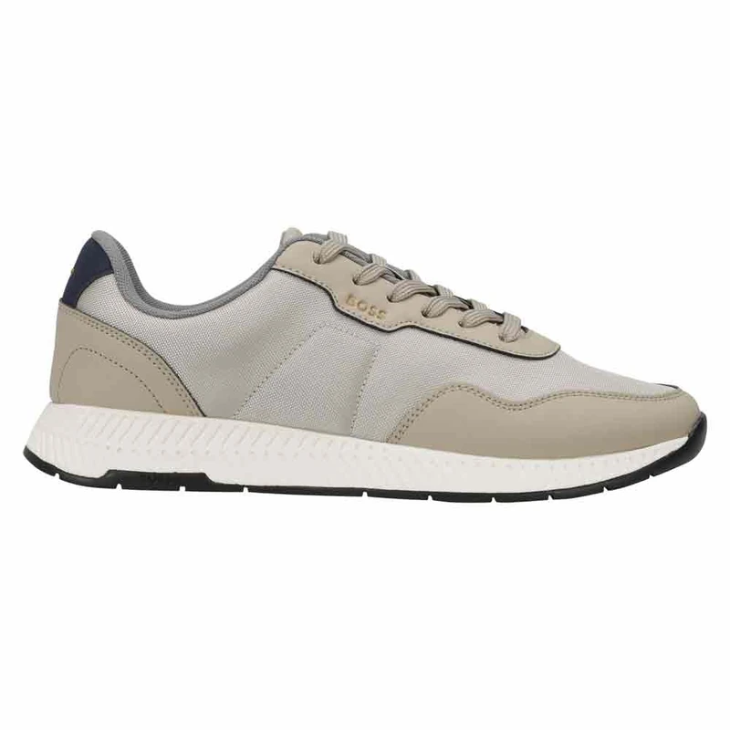 BOSS Men's Titanium Runn Lowtop Trainers with Textured Upper Size, Medium Beige, 6 UK