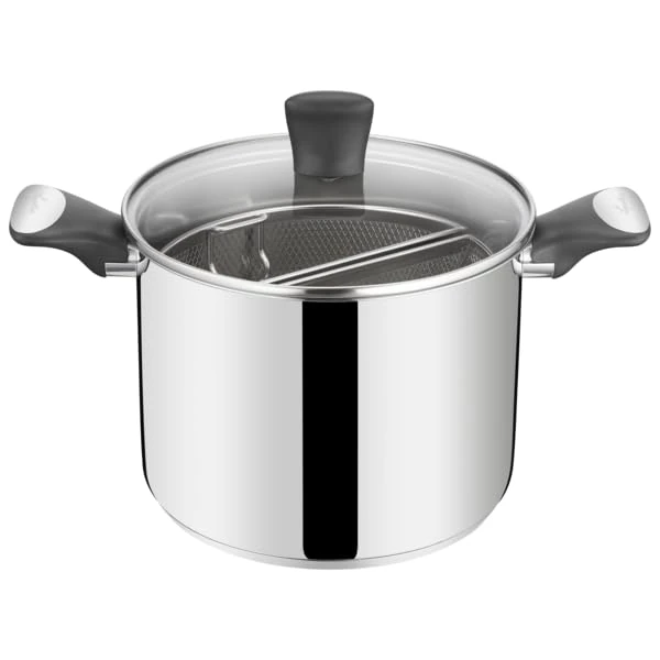 Lagostina Intensive Pro Non-Stick Pasta Dish 22 cm, Titanium Coating Scratch Resistant, Fast and Uniform Cooking, Suitable for All Heat Sources Including Induction
