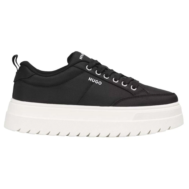 HUGO Women's Lyssa Tenn Nyrn Trainers, Black, 3.5 UK