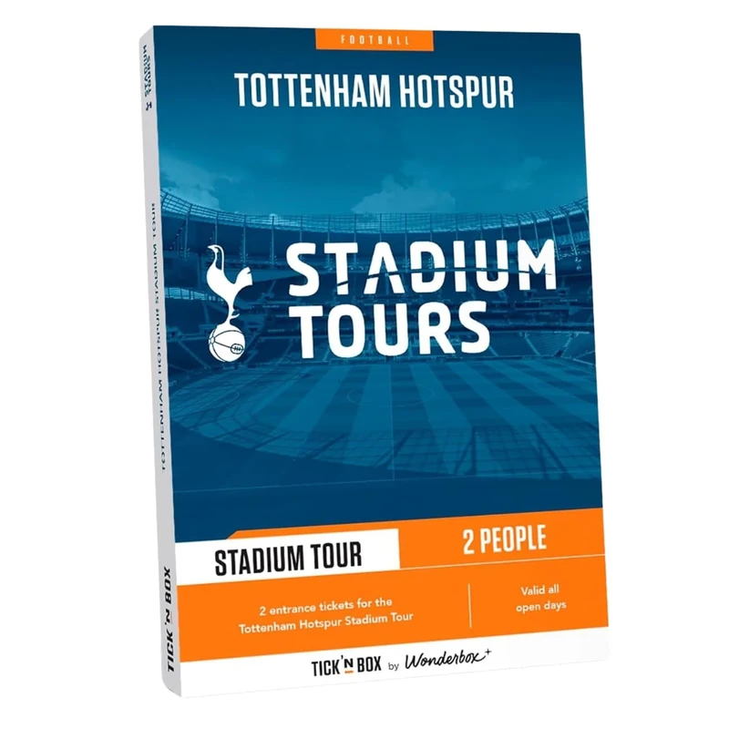 Tick&Box - Gift Box - Tottenham Hotspur Stadium Tour for 2 - Visit The Home of Football - Experience Gift For All Footbal Fans - Unique Experience for a SPURS souvenir - Valid for 2 years