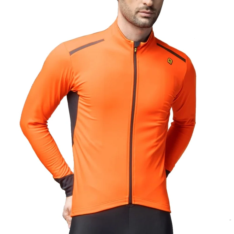 Alé Cycling Men's Klimatik K-Tornado Water Repellent Jacket, Fluo Orange, M