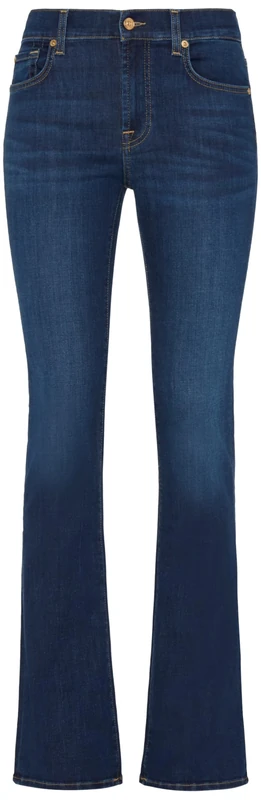 7 For All Mankind Women's Bootcut Bair Rinsed Indigo Jeans, Dark Blue, 27 W
