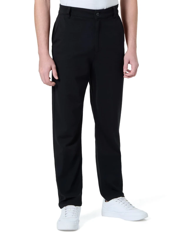 7 For All Mankind Men's Travel Chino Double Knit Black Pants, 28W