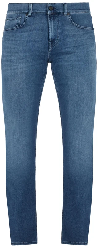 7 For All Mankind Men's Slimmy Luxe Performance Plus Mid Blue Jeans, 31W