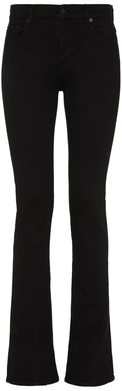 7 For All Mankind Women's Bootcut Bair Rinsed Black Jeans, Black, 36 W