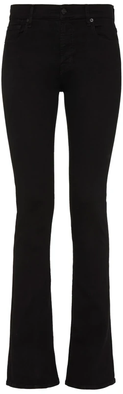 7 For All Mankind Women's Bootcut Bair Rinsed Black Jeans, 28 W