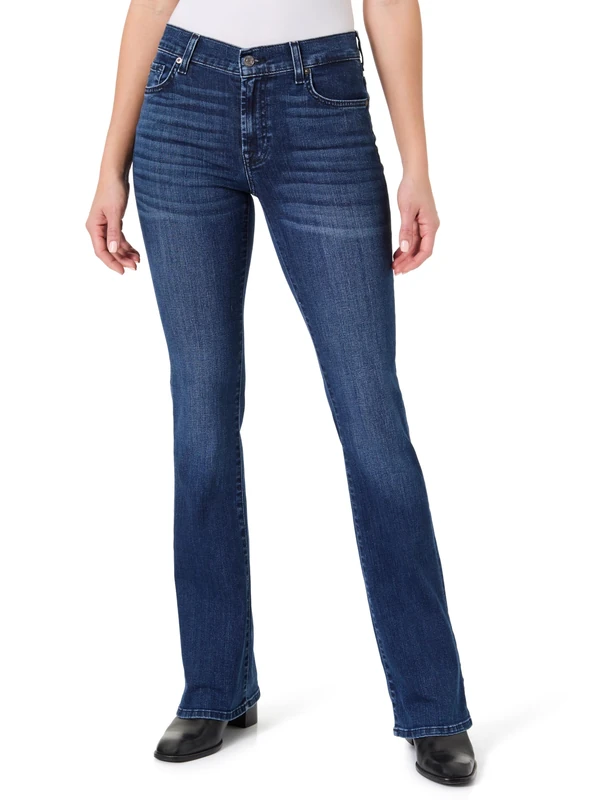 7 For All Mankind Women's Bootcut Soho Jeans, Dark Blue, 33 W - Image 1