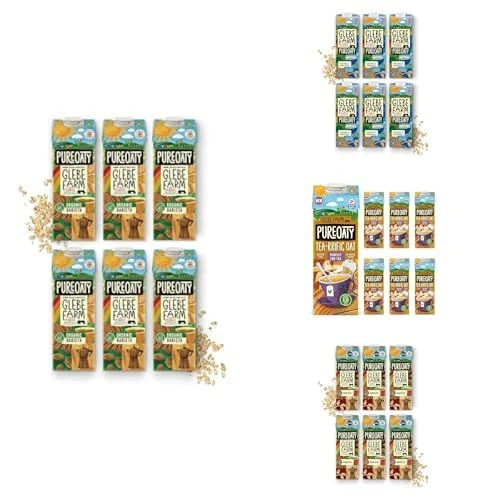 Glebe Farm Oat Milk - All Packs Oat Milk Bundle - Pureoaty, Pureoaty Organic, Creamy & Enriched, Tea-riffic
