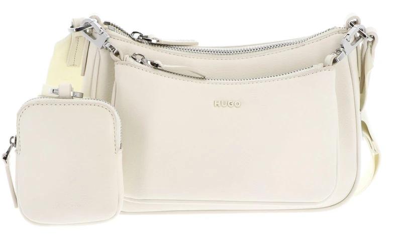 HUGO Women's Bel 2.0 Crossb Multi Crossbody Bag, Open White, One Size