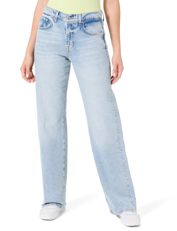 7 For All Mankind Women's TESS Trouser Ode to Jeans, Light Blue, 25 W