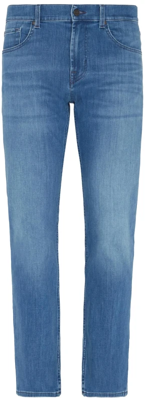 7 For All Mankind Men's Slimmy Luxe Performance Mid Blue Jeans, 34W