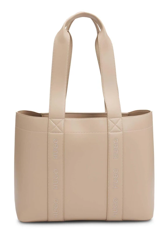 HUGO Women's Becky Up SM Tote Bag, Light/pastel brown, One size
