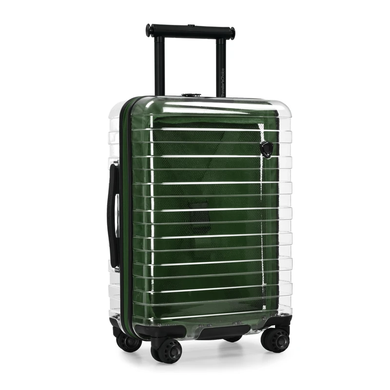 Traveler's Choice Millennial II Transparent Carry-On 22" Hardside Spinner Luggage, Green, Carry-On 22-Inch, Transparent Carry-on 22" Hardside Spinner Luggage