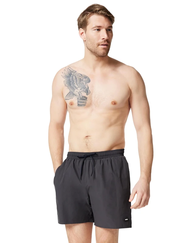 BOSS Men's Hd_Logo_Swimtrunk 10239741 01 Swim_Short, 022 Dark Grey, L