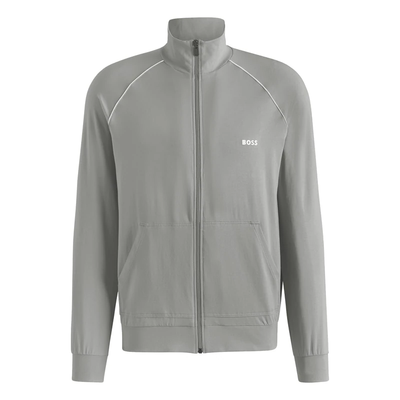 BOSS Mix & Match Track Top Jacket, Light Pastel Grey (UK, Alpha, L, Regular, Regular, Light Pastel Grey)