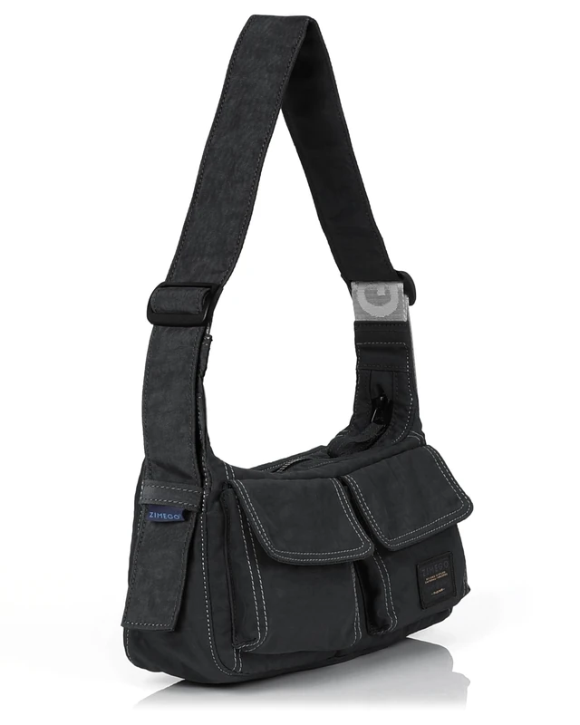 ZIMEGO Women's Cute Shoulder Bag – Stylish Everyday Satchel and Hobo Handbag, 810 Black, One Size