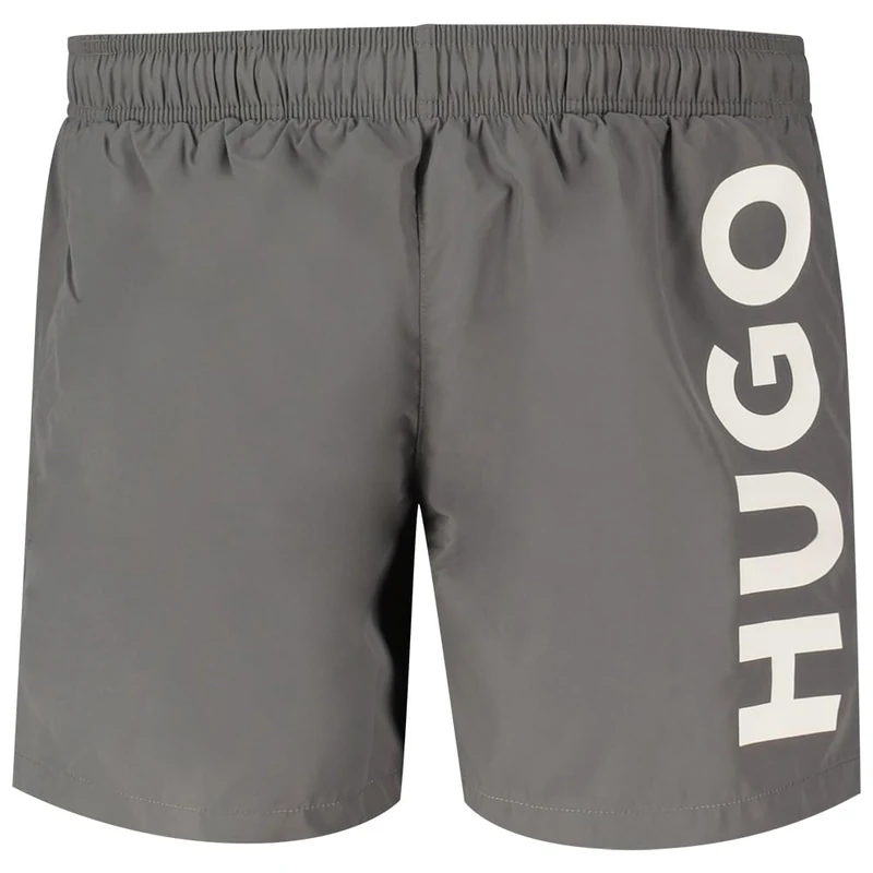 HUGO Mens Boss Abas Swim Shorts Medium Grey M - Image 1