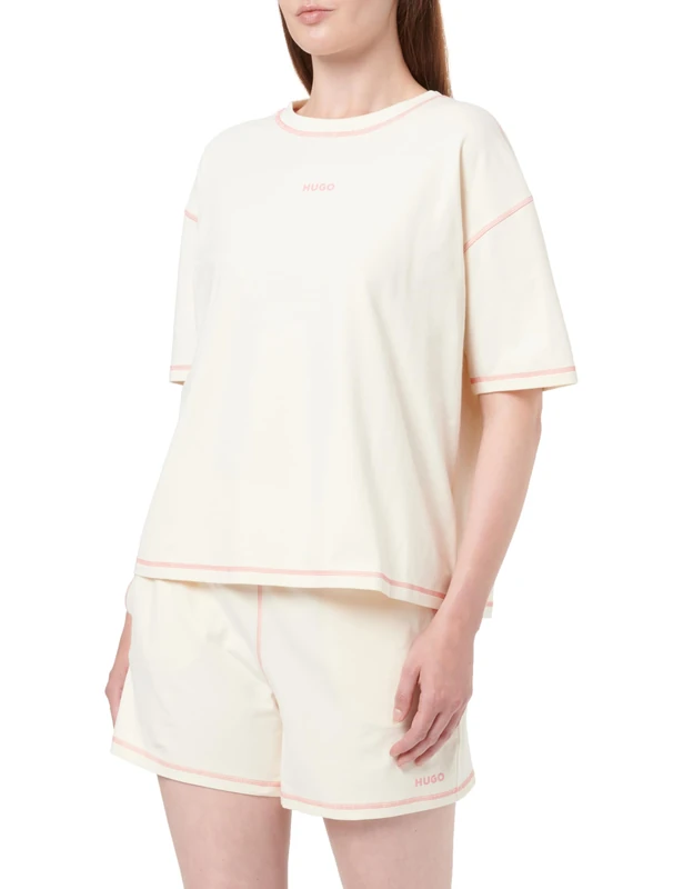 HUGO Women's Nite_Set 10272272 01 Pajama, 101Natural, M