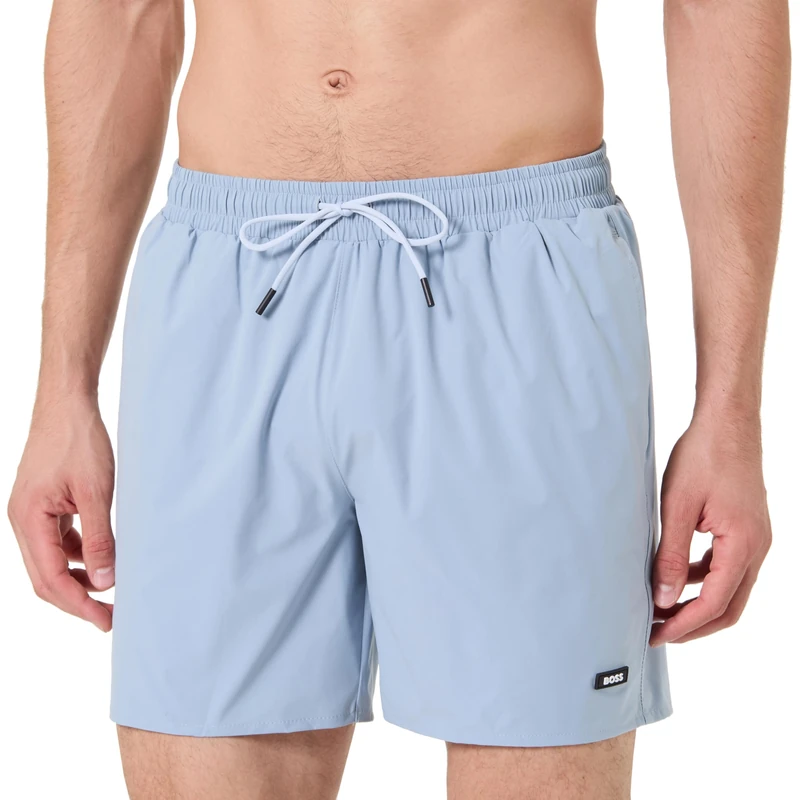 BOSS Men's Hd_Logo_Swimtrunk 10239741 01 Swim_Short, 483open Blue, L