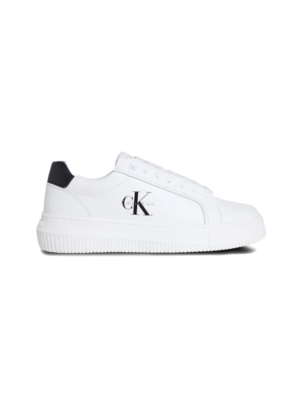Calvin Klein Women's Chunky Cupsole Mono LTH WN YW0YW0187201W002 Low Top, White, 36