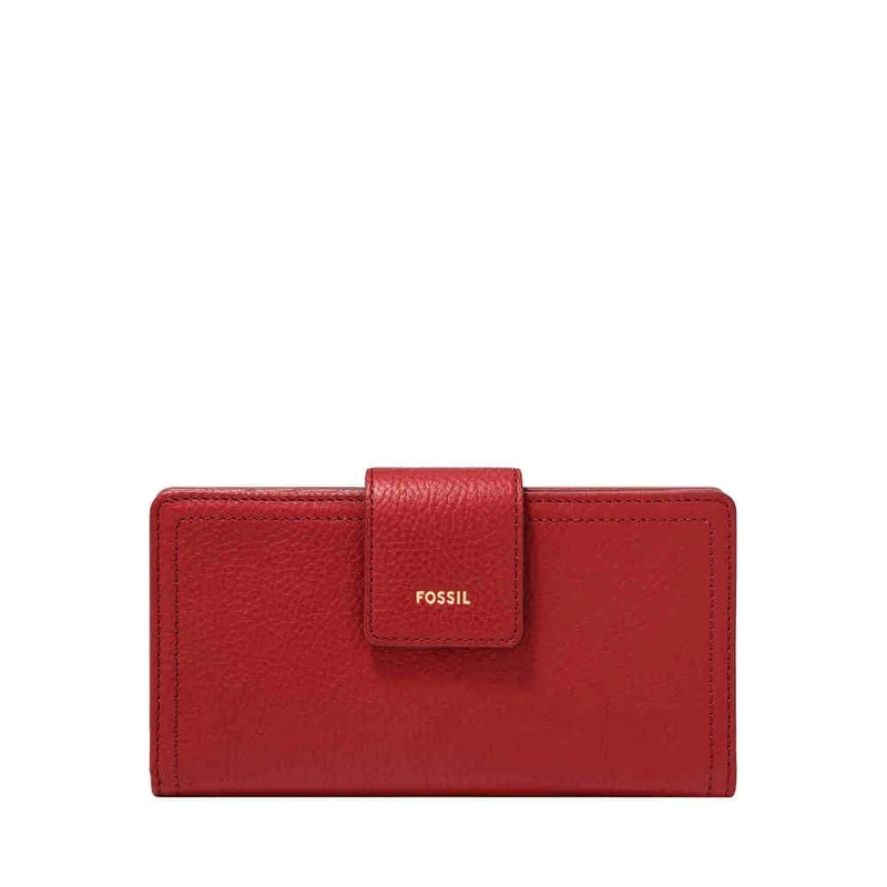 Fossil Women's Logan Clutch, Wine Red, 17.14 cm L x 1.91 cm W x 8.89 cm H