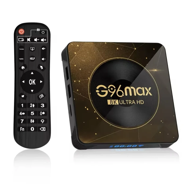Android 13.0 TV Box, G96 MAX Smart Android TV Box with RK3528 Quad-Core 64Bit Cortex-A53 CPU, Support 8K HDR 10+/3D/2.4Ghz 5Ghz Wifi 6 /100M Enternet/Bluetooth 5.0,4GB+64GB (4GB 64GB)