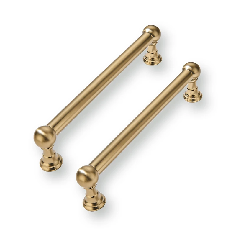 CABDM 10 Pack 5 Inch Solid Kitchen Cabinet Handles Champagne Bronze Heavy Duty Cabinet Pulls Drawer Pulls Cabinet Hardware Kitchen Handles for Cabinets Cupboard Handles
