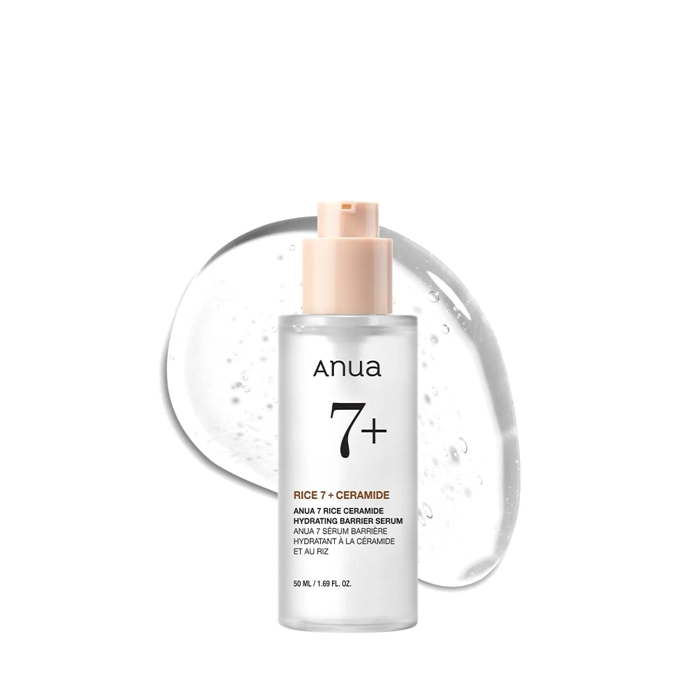 ANUA 7 Rice Ceramide Hydrating Barrier Serum, Hydrating Serum for Face, Rice Water, Hyaluronic Acid, Niacinamide, Non comedogenic, Glass Skin, Korean Skin Care, 50ml/1.69fl.oz.