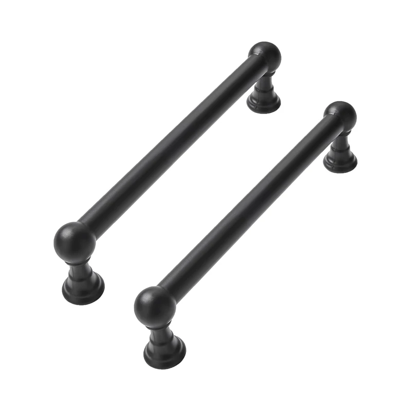 CABDM 10 Pack 5 Inch Solid Kitchen Cabinet Handles Matte Black Heavy Duty Cabinet Pulls Drawer Pulls Cabinet Hardware Kitchen Handles for Cabinets Cupboard Handles