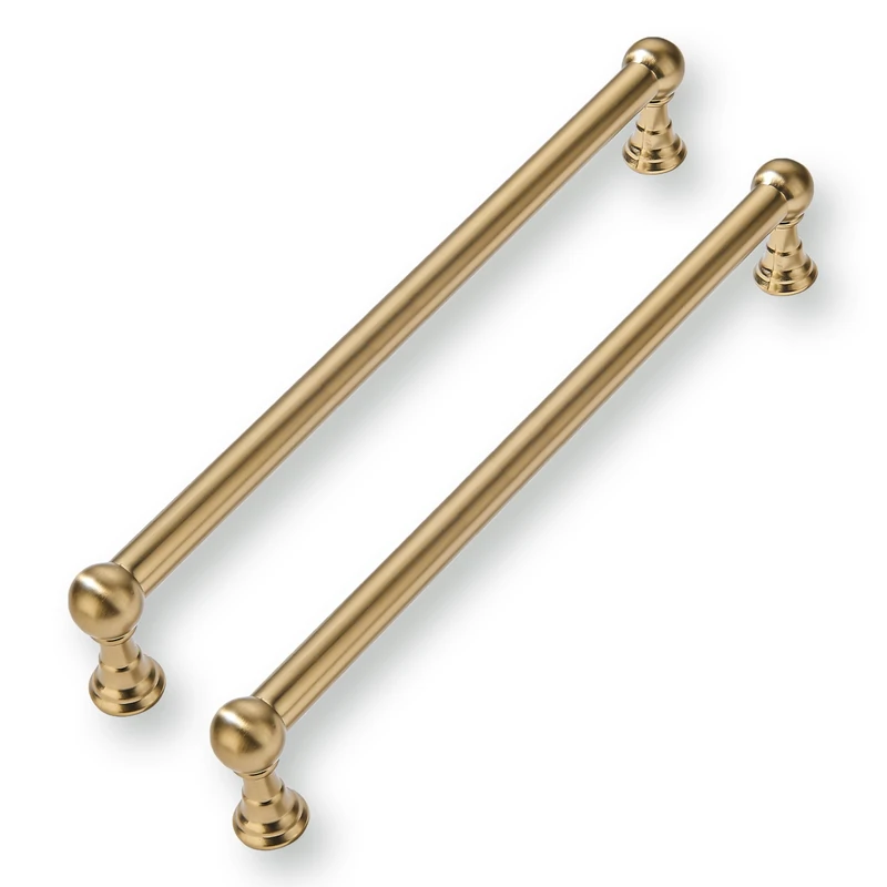CABDM 5 Pack 12 Inch Solid Kitchen Cabinet Handles Champagne Bronze Heavy Duty Cabinet Pulls Drawer Pulls Cabinet Hardware Kitchen Handles for Cabinets Cupboard Handles