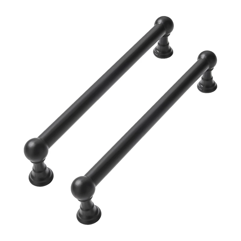 CABDM 10 Pack 6 Inch Solid Kitchen Cabinet Handles Matte Black Heavy Duty Cabinet Pulls Drawer Pulls Cabinet Hardware Kitchen Handles for Cabinets Cupboard Handles