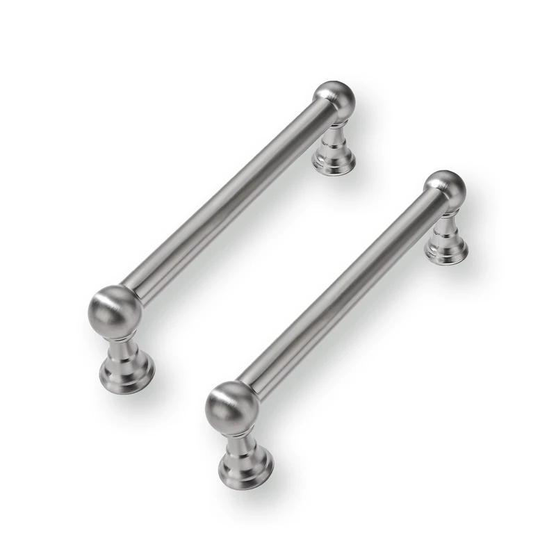 CABDM 10 Pack 3-3/4 Inch Solid Kitchen Cabinet Handles Brushed Satin Nickel Heavy Duty Cabinet Pulls Drawer Pulls Cabinet Hardware Kitchen Handles for Cabinets Cupboard Handles