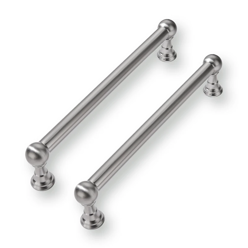 CABDM 10 Pack 6 Inch Solid Kitchen Cabinet Handles Brushed Satin Nickel Heavy Duty Cabinet Pulls Drawer Pulls Cabinet Hardware Kitchen Handles for Cabinets Cupboard Handles