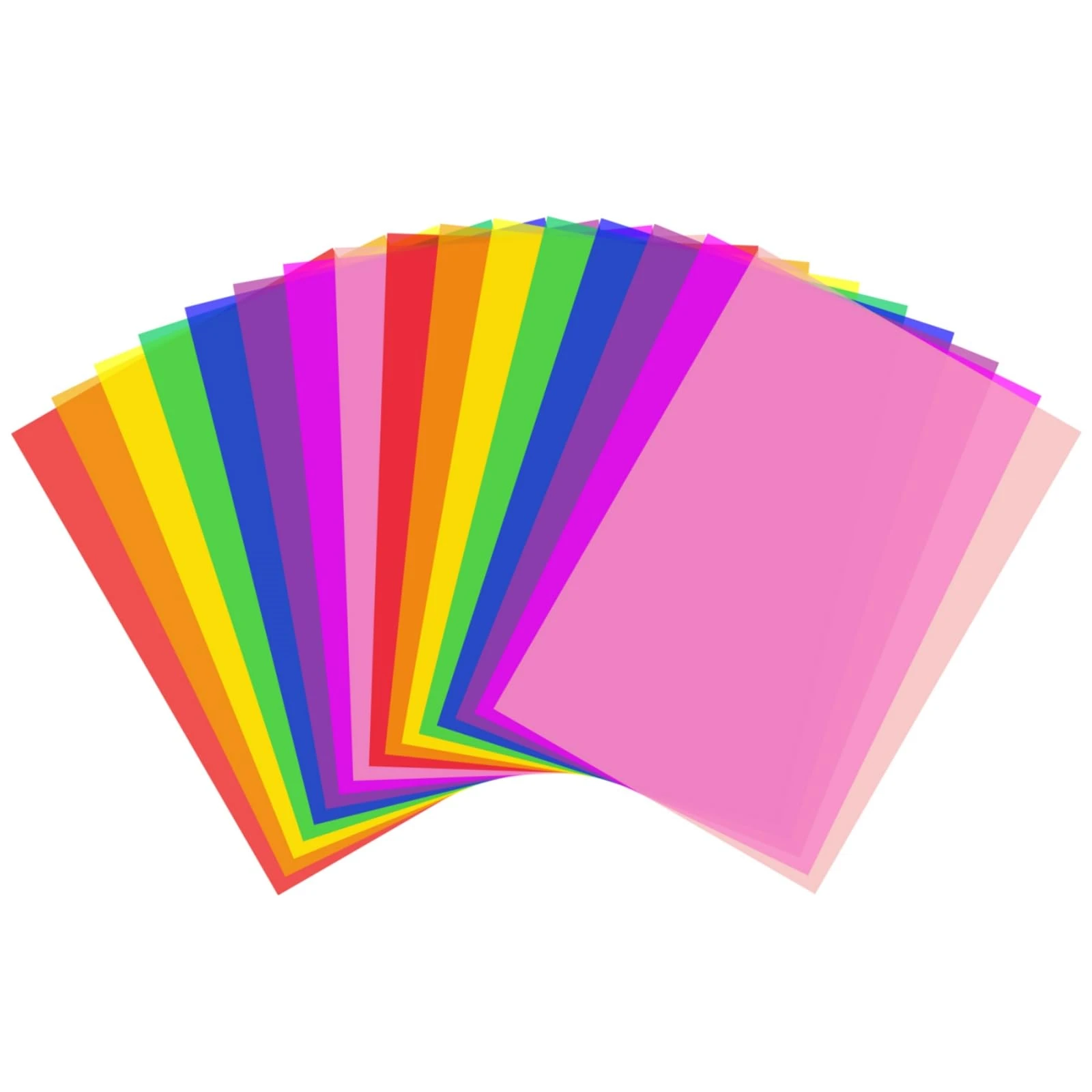 16 Sheets 8 Colors Lighting Gels, Correction Coloured Acetate Color Filter Light Gels, 29.5 x 21cm Transparent Paper, Coloured Perspex Sheet for Photo Studio Accessories, Studio Strobes, LED Lights
