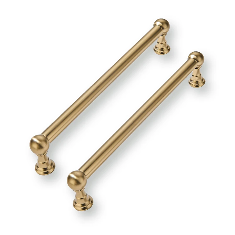 CABDM 10 Pack 8 Inch Solid Kitchen Cabinet Handles Champagne Bronze Heavy Duty Cabinet Pulls Drawer Pulls Cabinet Hardware Kitchen Handles for Cabinets Cupboard Handles