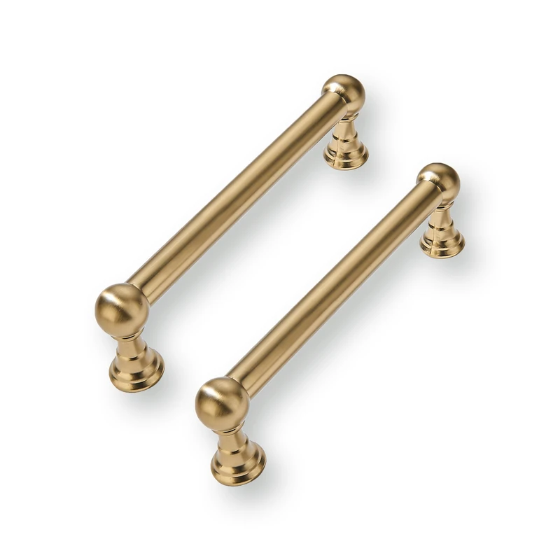 CABDM 10 Pack 3-3/4 Inch Solid Kitchen Cabinet Handles Champagne Bronze Heavy Duty Cabinet Pulls Drawer Pulls Cabinet Hardware Kitchen Handles for Cabinets Cupboard Handles