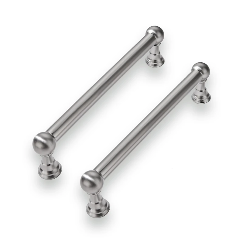CABDM 10 Pack 5 Inch Solid Kitchen Cabinet Handles Brushed Satin Nickel Heavy Duty Cabinet Pulls Drawer Pulls Cabinet Hardware Kitchen Handles for Cabinets Cupboard Handles