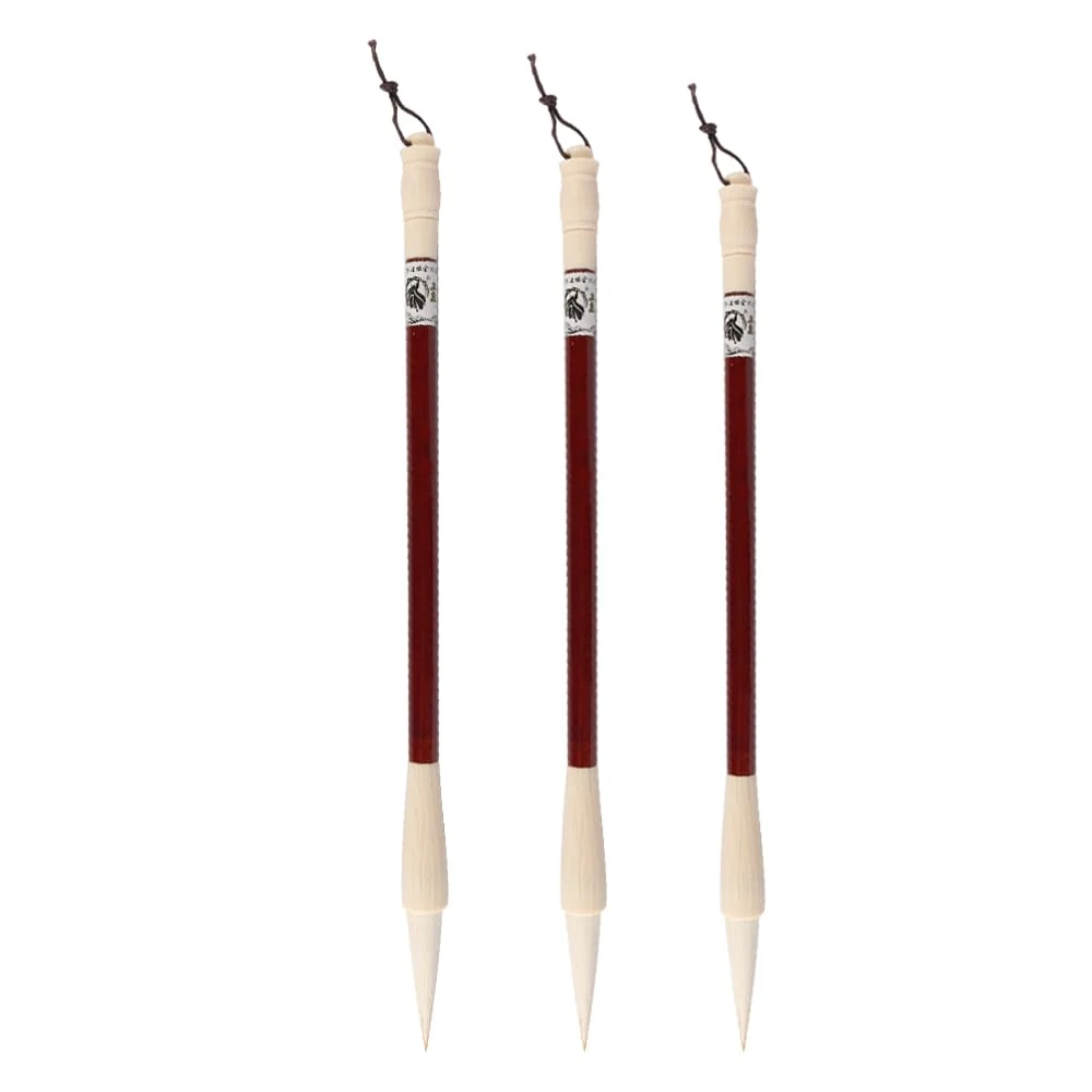 ZONADAH 3 PCS Chinese Calligraphy Brush Sumi Painting Brush Japanese Calligraphy Pens 3 Sizes Set Watercolor Ink Painting Calligraphy Writing Brush for Beginners