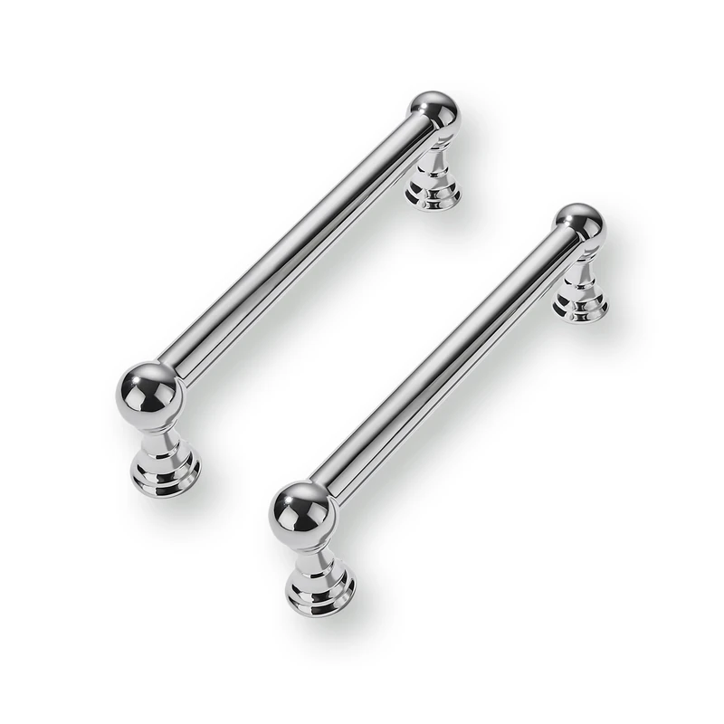 CABDM 10 Pack 3-3/4 Inch Solid Kitchen Cabinet Handles Poilshed Chrome Heavy Duty Cabinet Pulls Drawer Pulls Cabinet Hardware Kitchen Handles for Cabinets Cupboard Handles