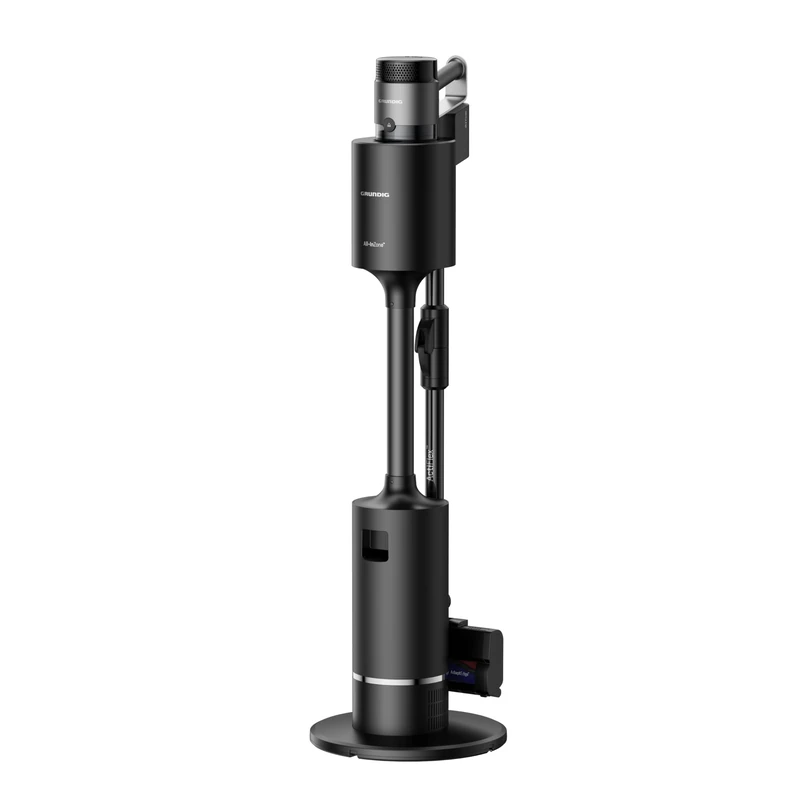 GRUNDIG VCP 9431 Pro 2-in-1 HyperClean CyclonStorm Technology, Bendable Tube, 3 Suction Levels, 450W Motor, 500ml Dust Container, Up to 60 Minutes Runtime, Silver/Black