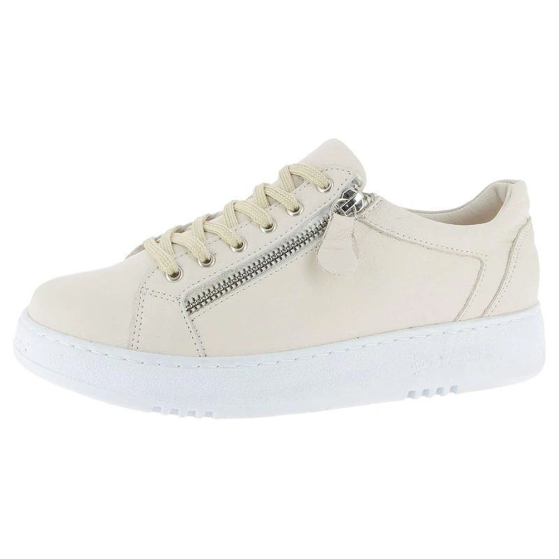 Andrea Conti Women's Low Top Trainers, Cream, 8 UK