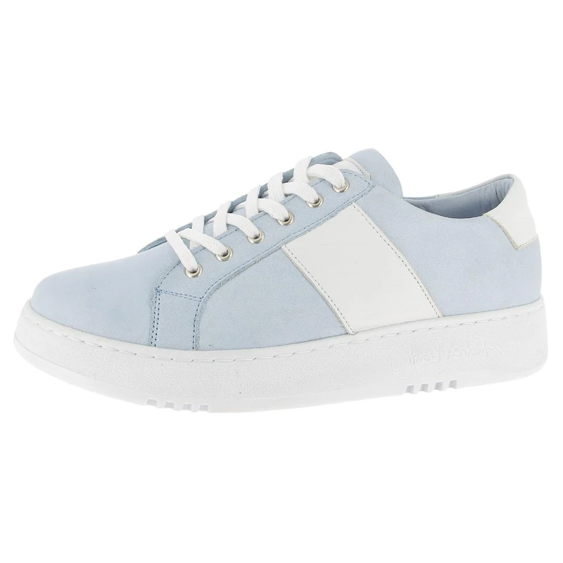 Andrea Conti Women's Low Top Trainers, Pastel Blue, White, 4 UK